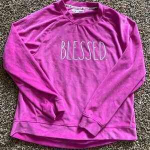 Rae Dunn Pink Velour Jogging/Lounge Set size Large NWOT